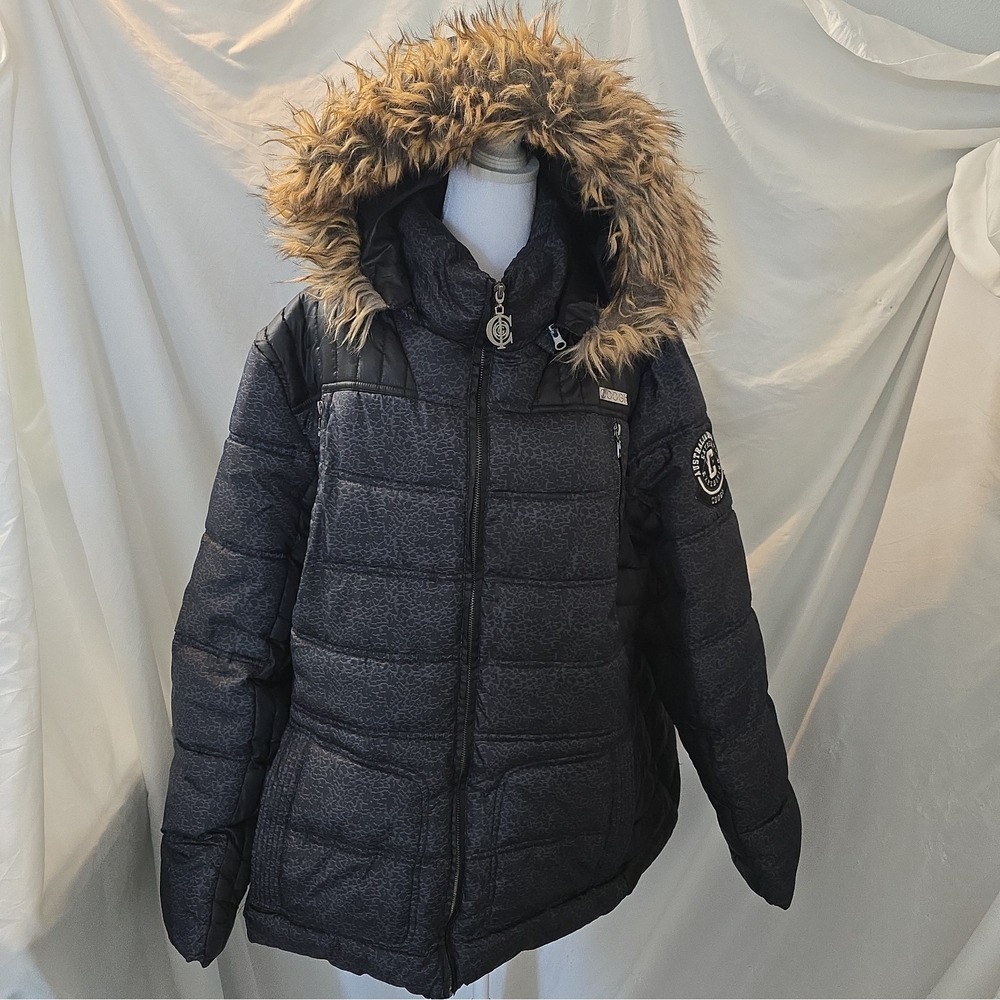 COOGI Australia "Scout Expedition" Hybrid Winter Puffer Jacket Faux Fur Hood 3XL